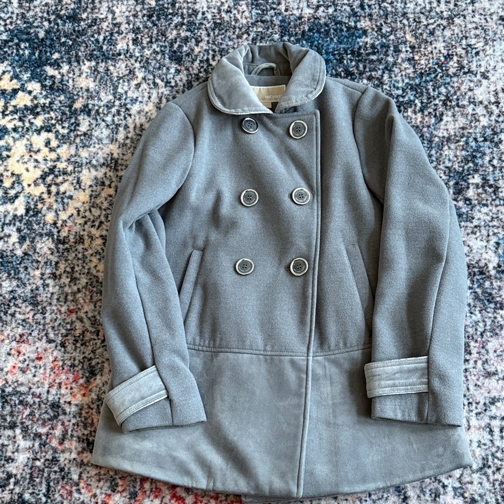Michael Kors Gray Wool Blend Coat